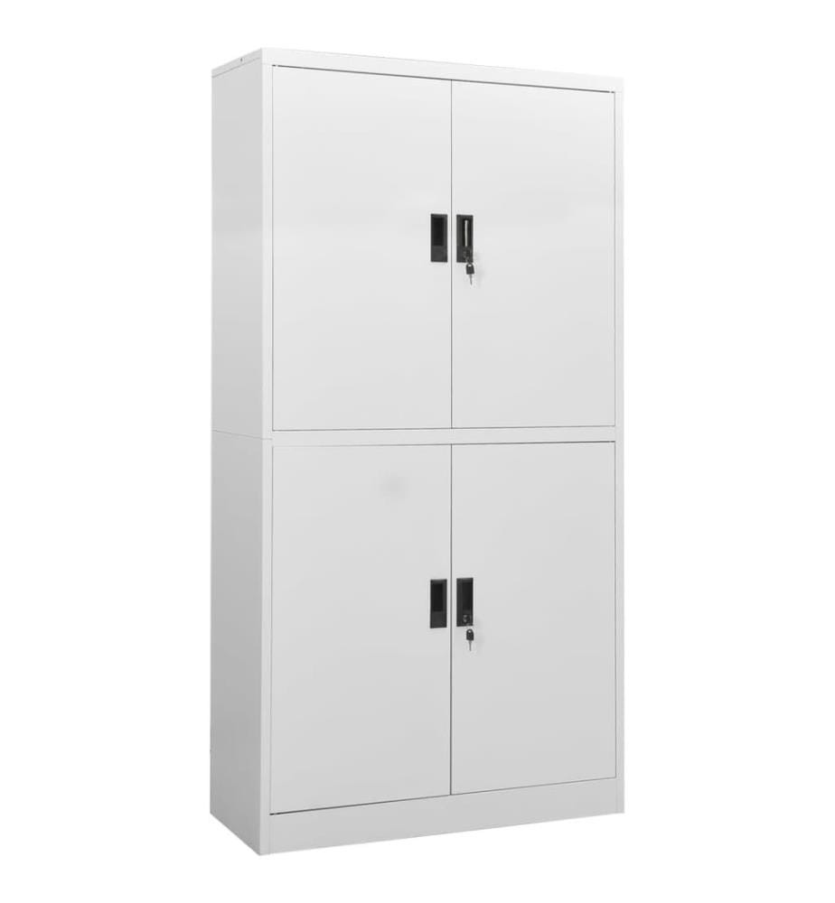 Büroschrank Hellgrau 90x40x180 cm Stahl