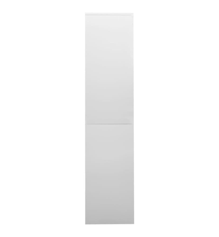 Büroschrank mit Schiebetür Hellgrau 90x40x180 cm Stahl