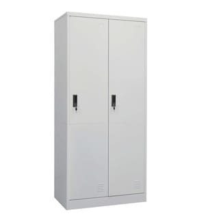 Kleiderschrank Hellgrau 80x50x180 cm Stahl