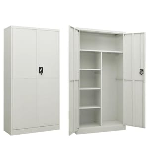 Schliessfachschrank Hellgrau 90x40x180 cm Stahl
