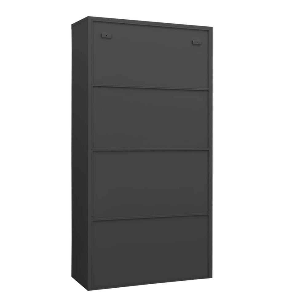 Schliessfachschrank Anthrazit 90x40x180 cm Stahl