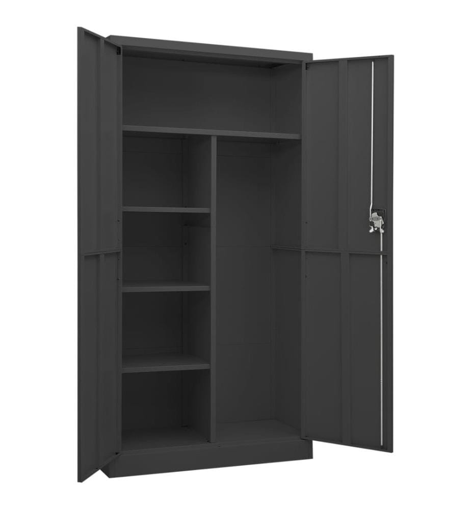 Schliessfachschrank Anthrazit 90x40x180 cm Stahl