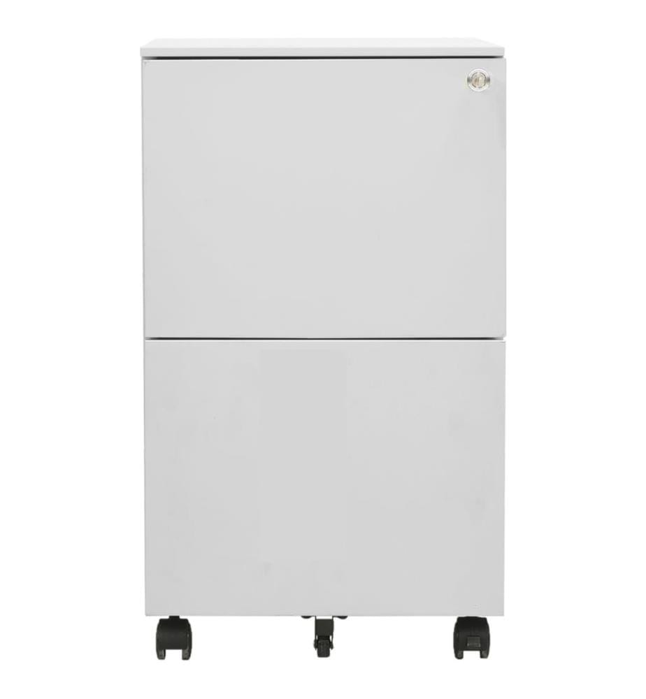 Classeur mobile Gris clair 39x45x67 cm Acier