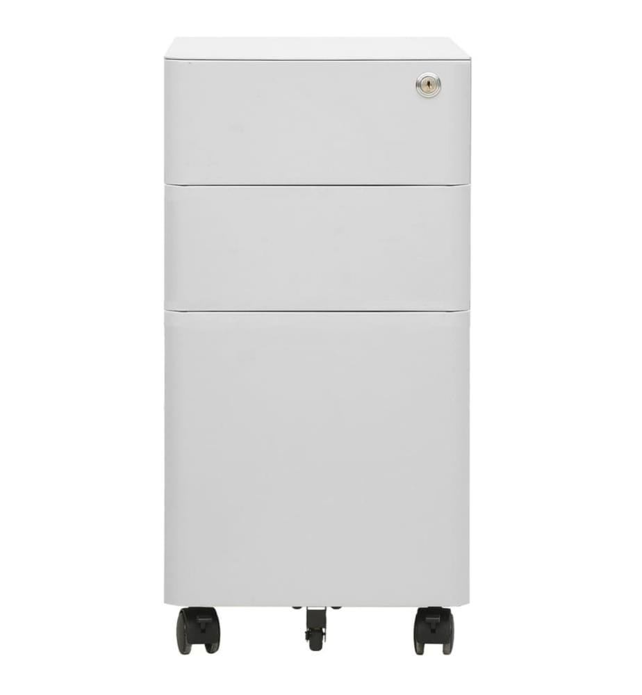Classeur mobile Gris clair 30x45x59 cm Acier
