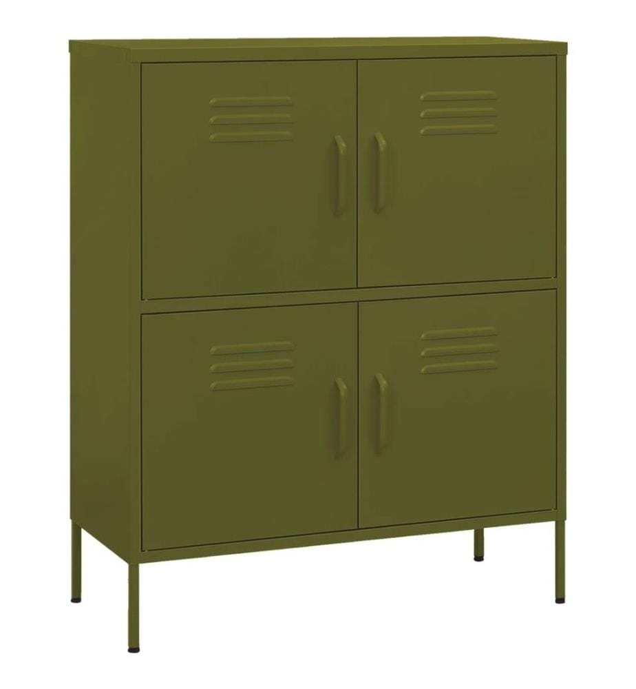 Armoire de rangement Vert olive 80x35x101,5 cm Acier