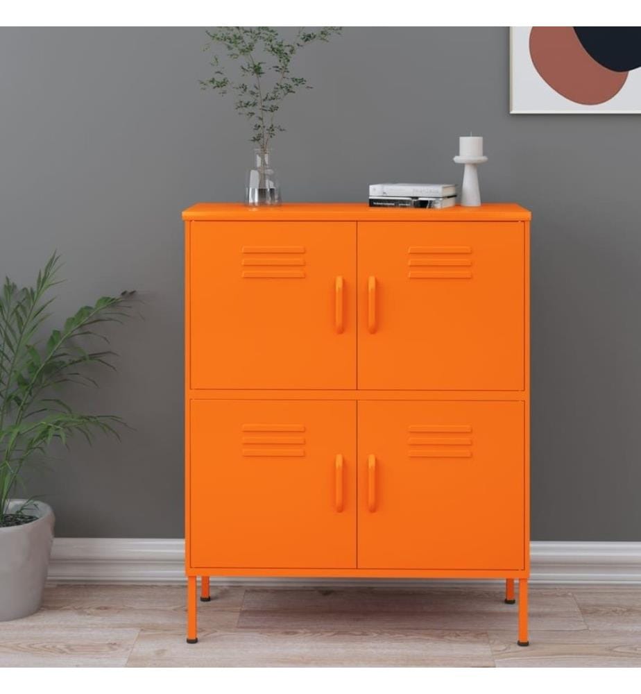 Lagerschrank Orange 80x35x101,5 cm Stahl