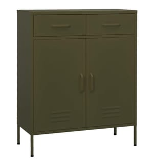 Lagerschrank Olivgrün 80x35x101,5 cm Stahl