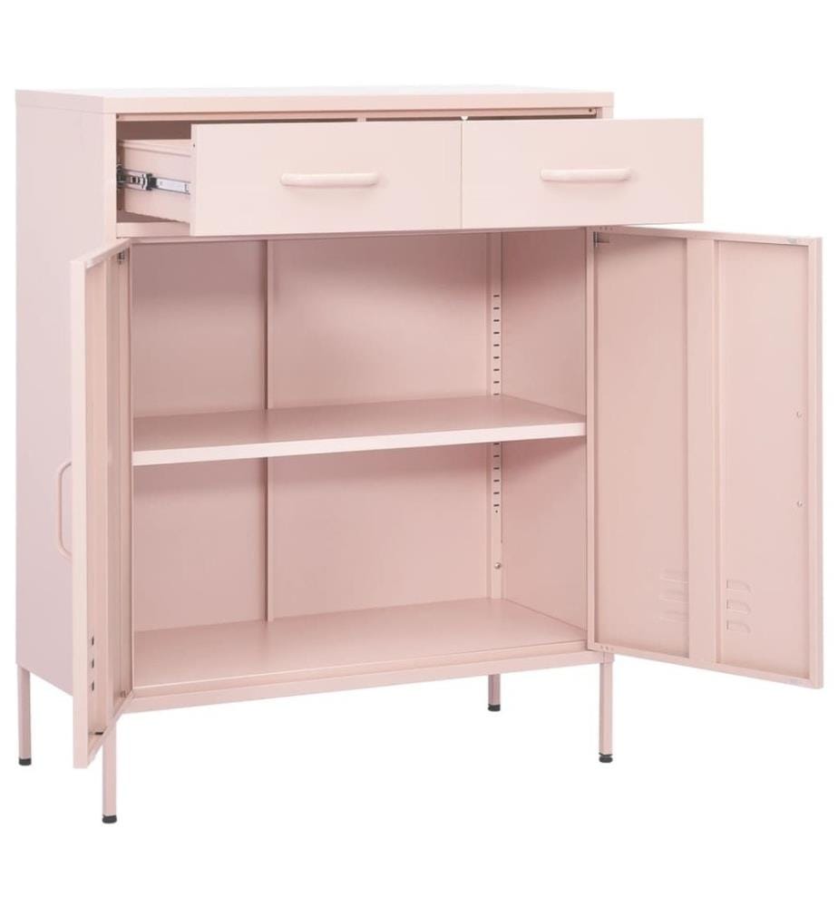 Lagerschrank Rosa 80x35x101,5 cm Stahl
