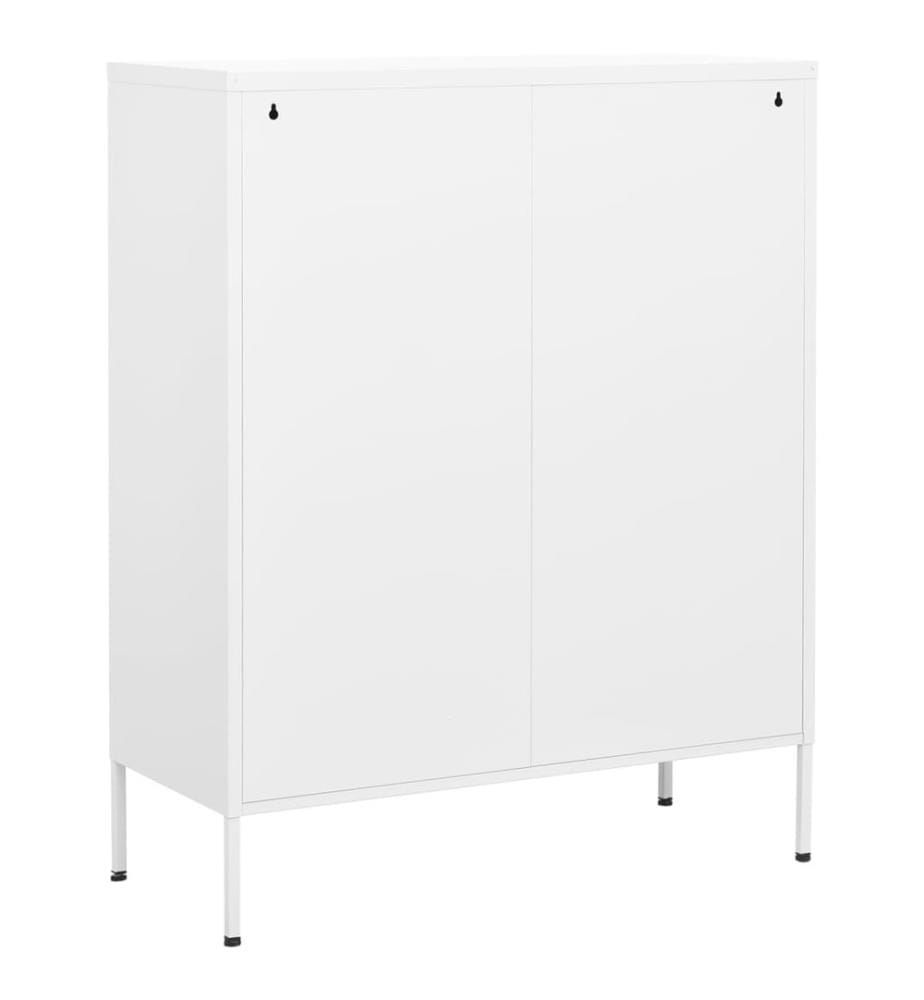 Armoire de rangement Blanc 80x35x101,5 cm Acier