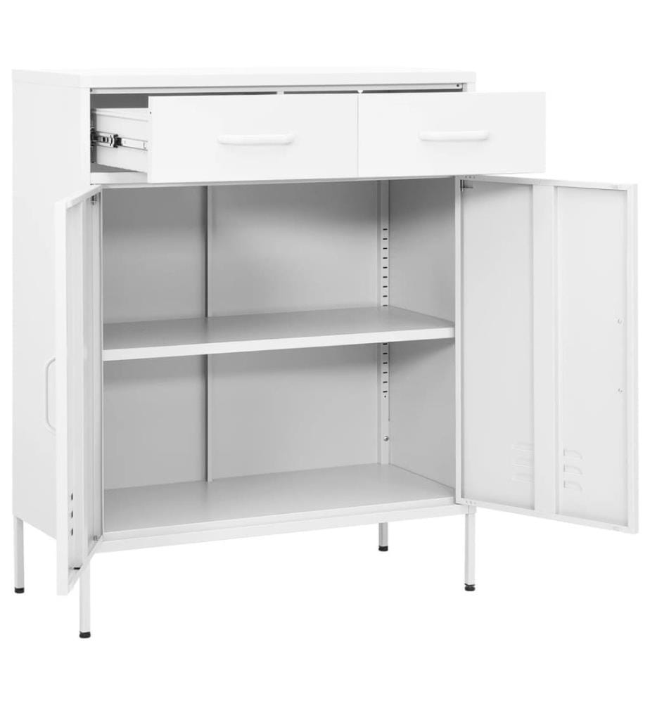 Armoire de rangement Blanc 80x35x101,5 cm Acier