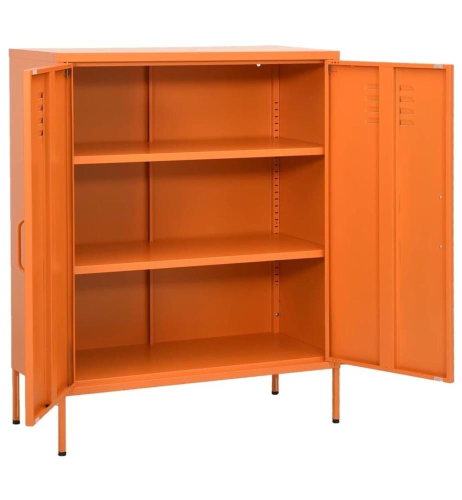 Lagerschrank Orange 80x35x101,5 cm Stahl