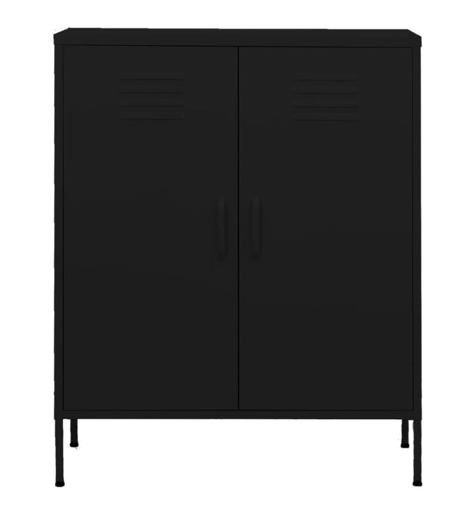 Lagerschrank Schwarz 80x35x101,5 cm Stahl
