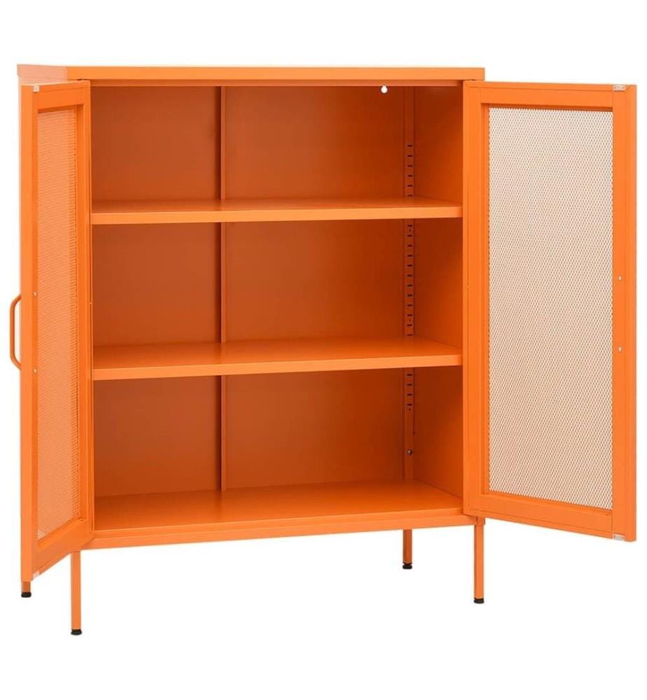 Lagerschrank Orange 80x35x101,5 cm Stahl