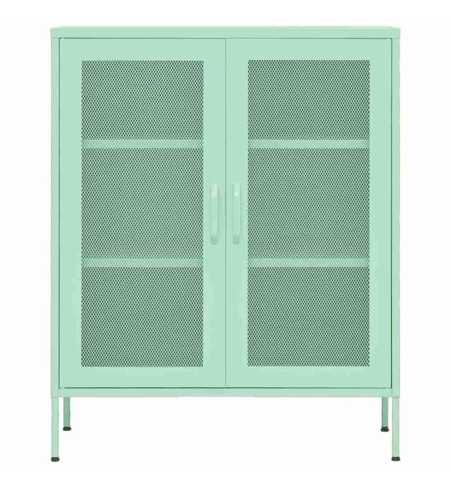 Armoire de rangement Vert menthe 80x35x101,5 cm Acier