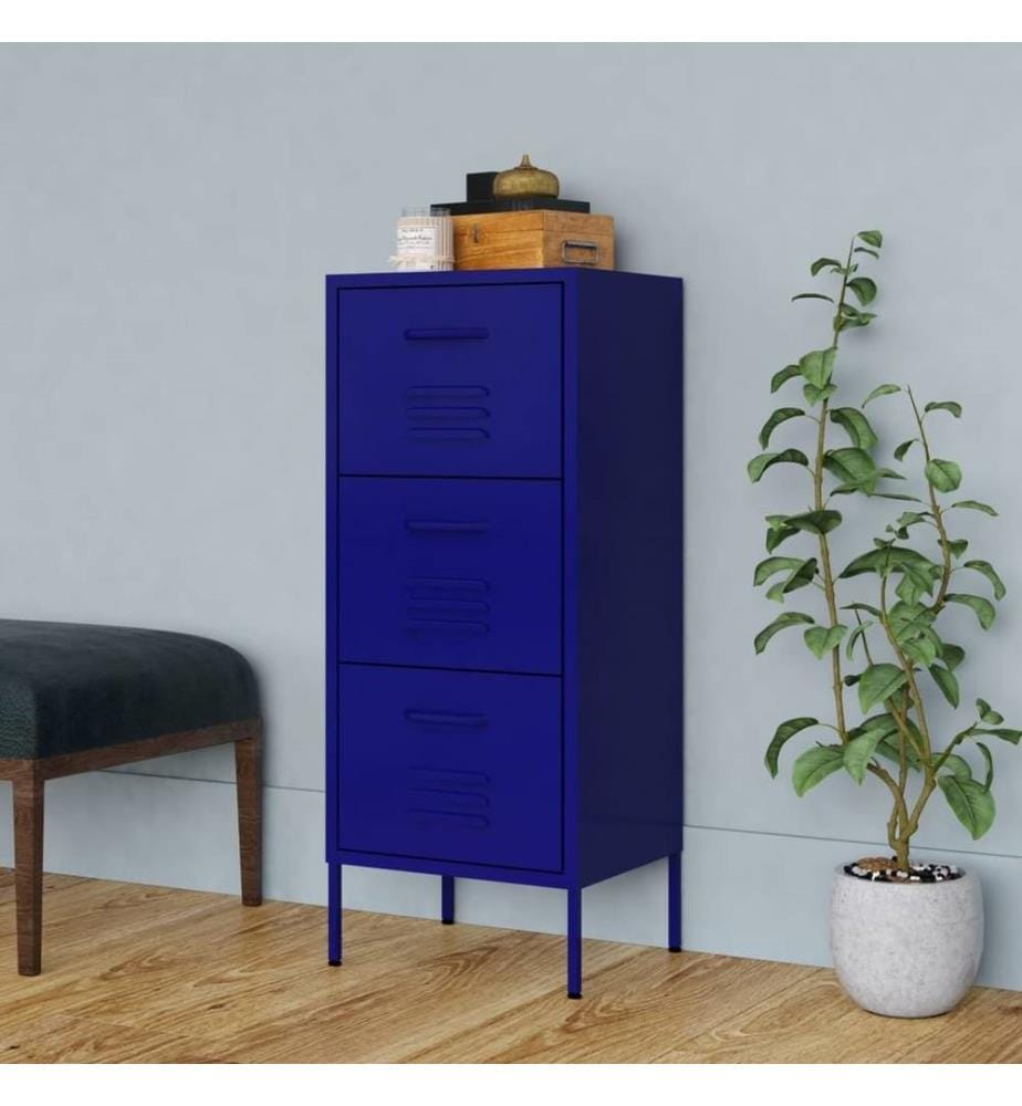 Lagerschrank Marineblau 42,5x35x101,5 cm Stahl