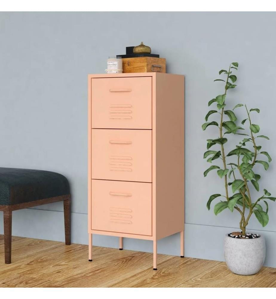 Lagerschrank Rosa 42,5x35x101,5 cm Stahl