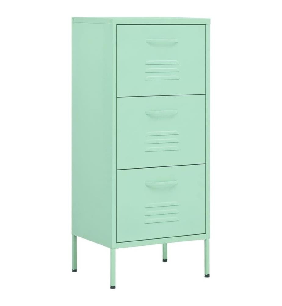 Armoire de rangement Vert menthe 42,5x35x101,5 cm Acier