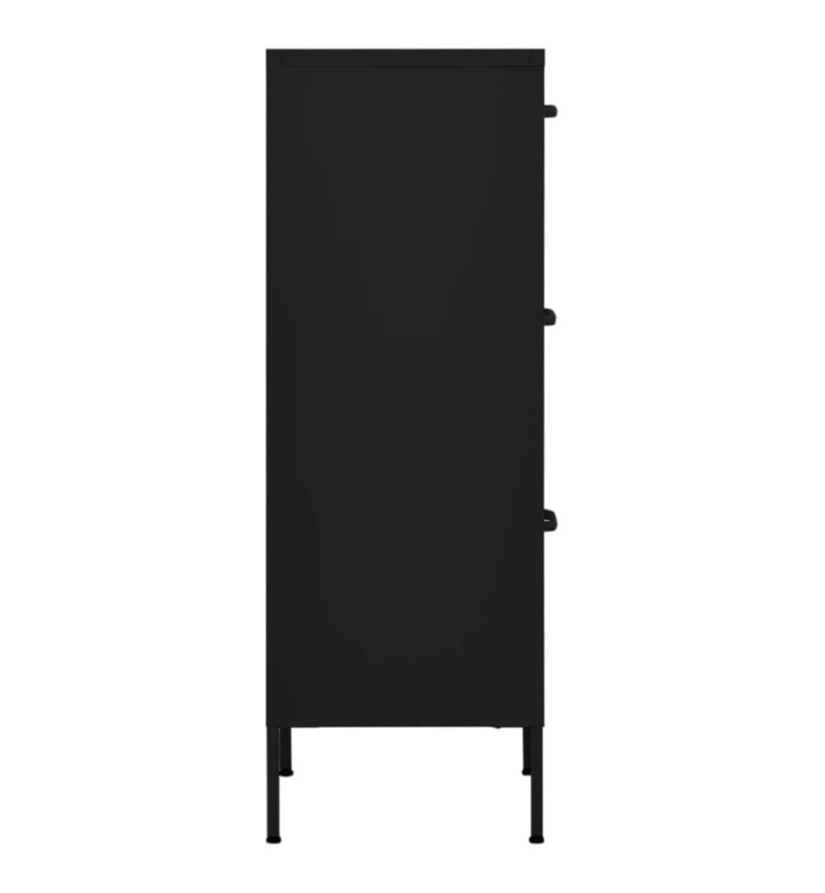 Lagerschrank Schwarz 42,5x35x101,5 cm Stahl