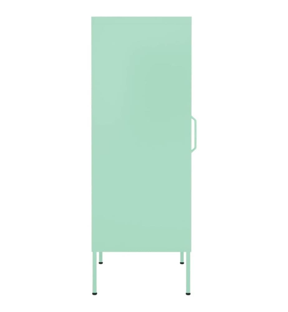 Armoire de rangement Vert menthe 42,5x35x101,5 cm Acier