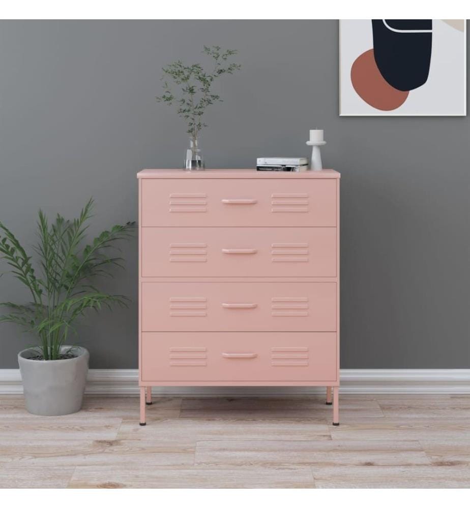 Kommode Rosa 80x35x101,5 cm Stahl