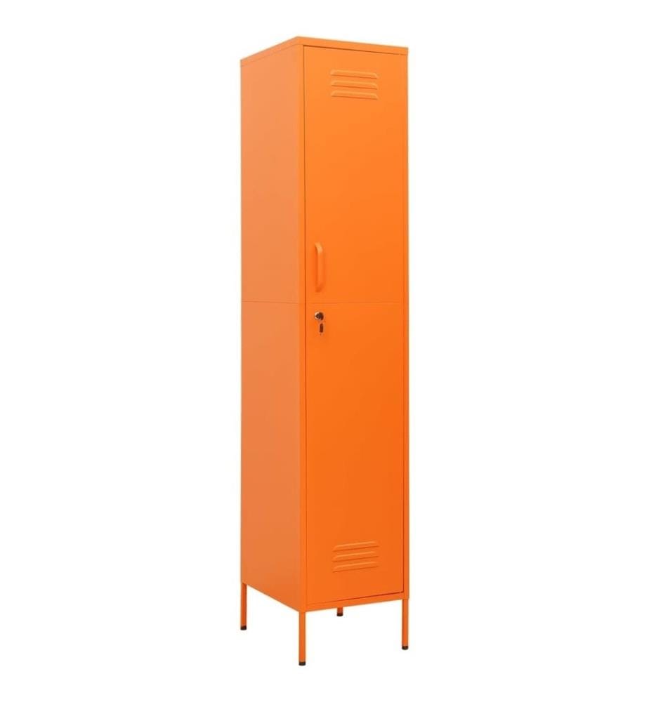 Schliessfachschrank Orange 35x46x180 cm Stahl