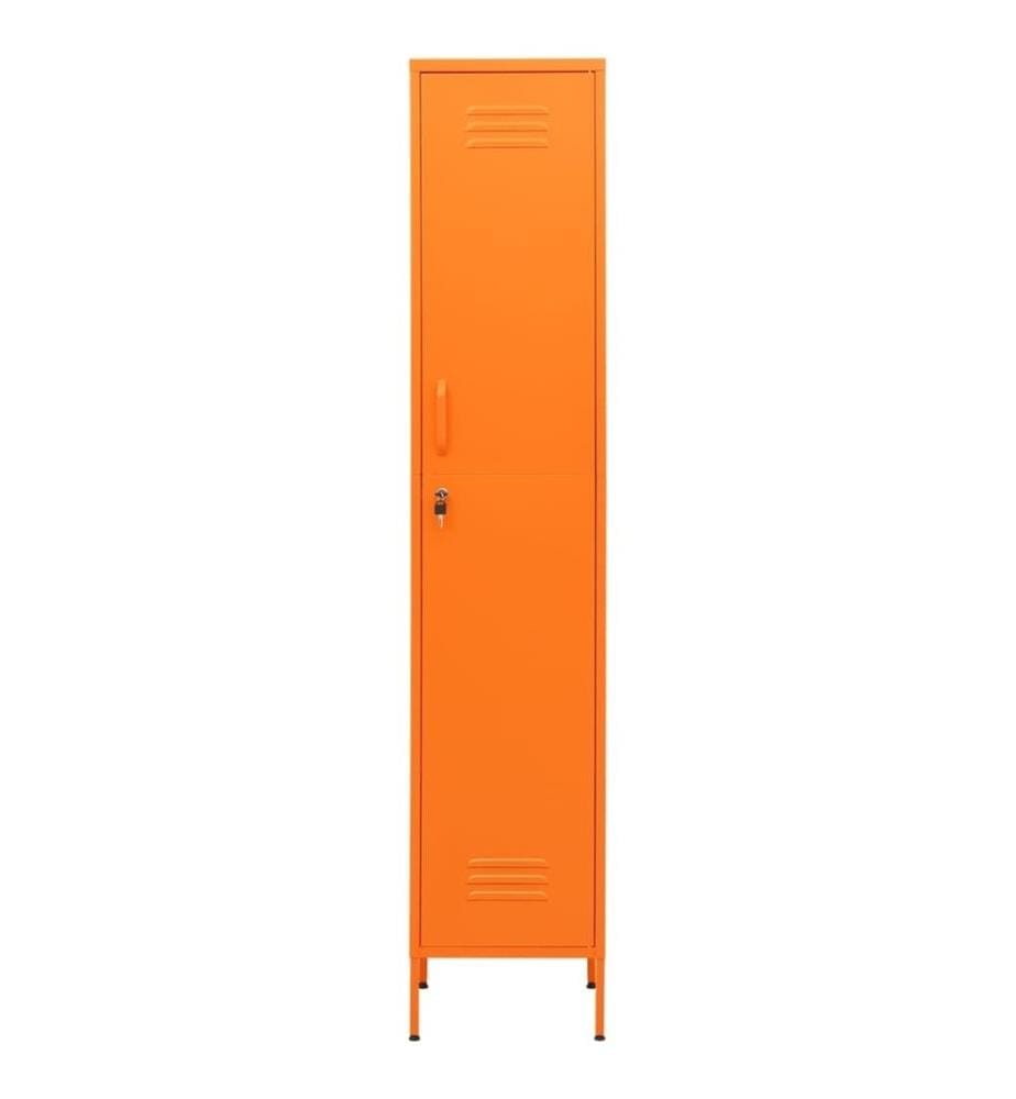 Schliessfachschrank Orange 35x46x180 cm Stahl