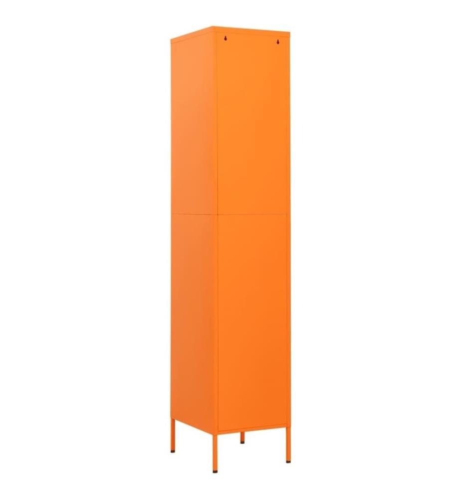 Schliessfachschrank Orange 35x46x180 cm Stahl