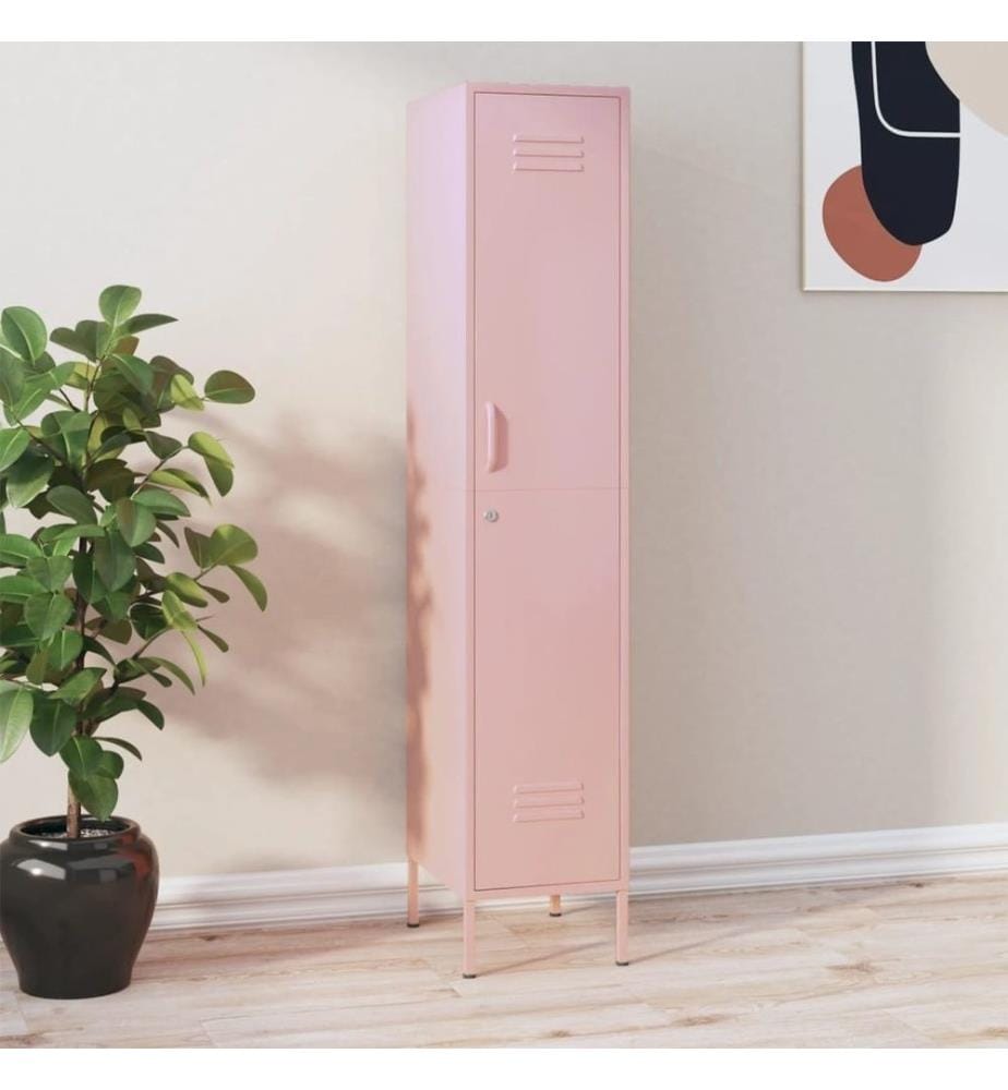 Schliessfachschrank Rosa 35x46x180 cm Stahl