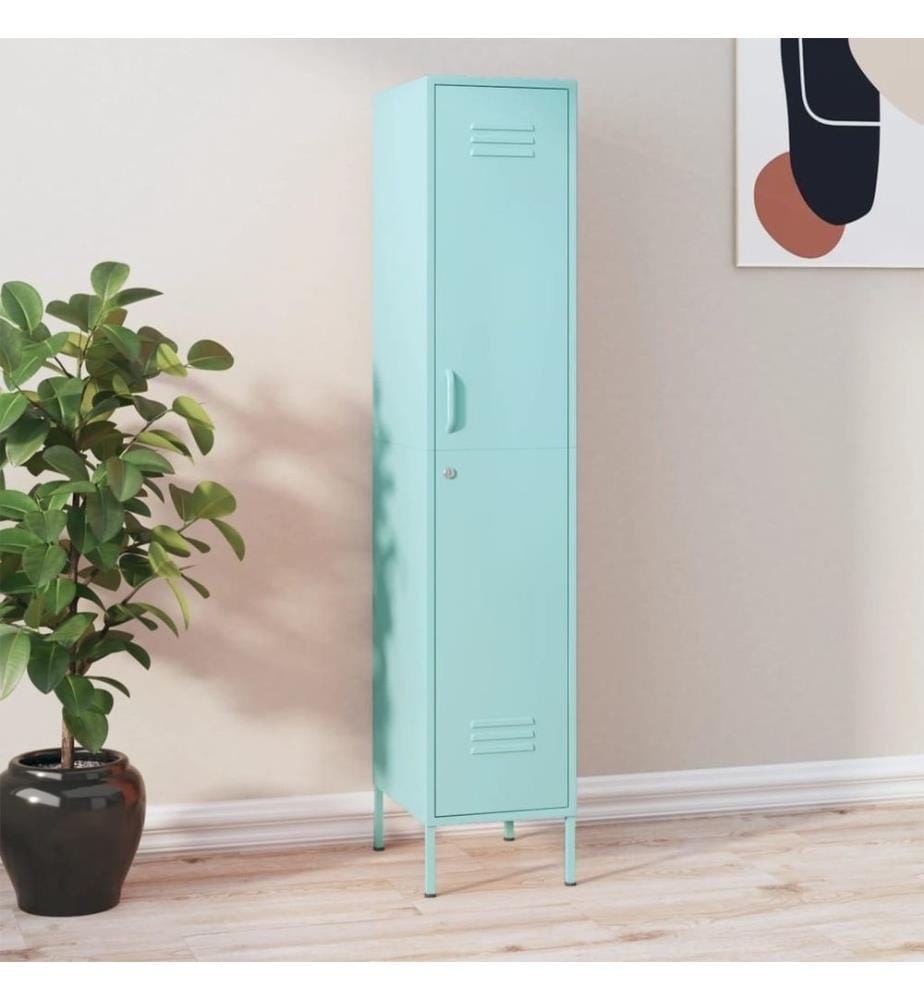 Armoire à casiers Vert menthe 35x46x180 cm Acier