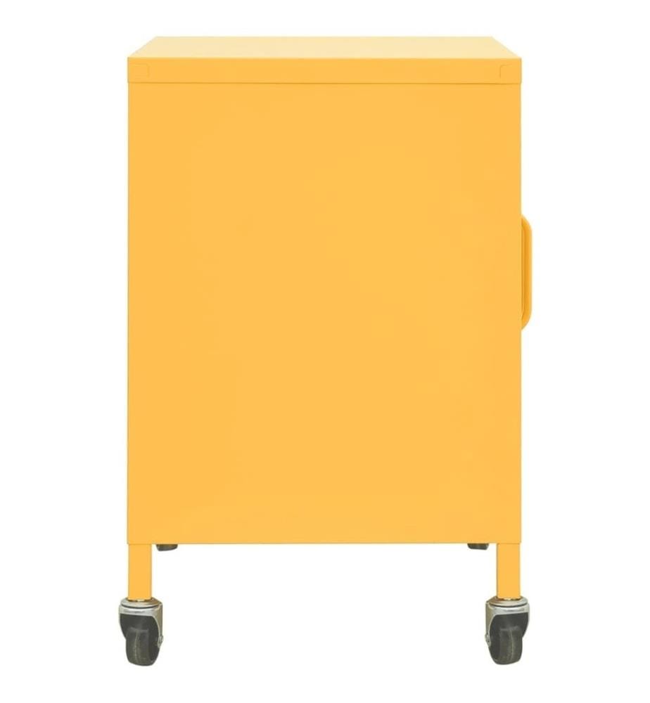 Armoire de rangement Jaune moutarde 60x35x56 cm Acier