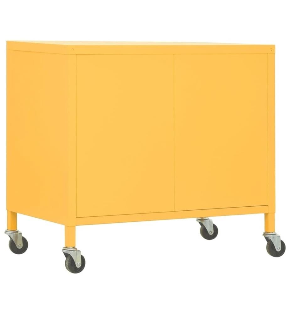 Armoire de rangement Jaune moutarde 60x35x56 cm Acier