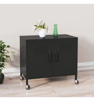 Lagerschrank Schwarz 60x35x56 cm Stahl