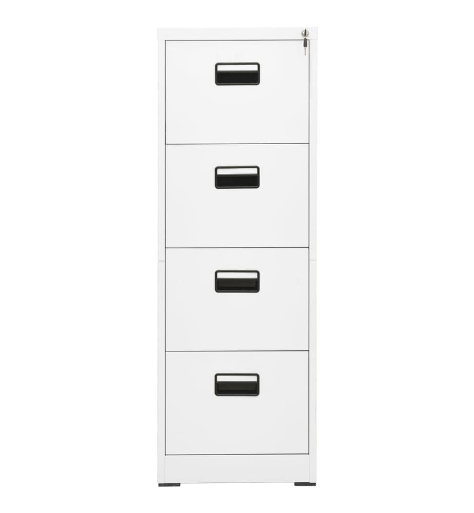 Aktenschrank Weiss 46x62x133 cm Stahl
