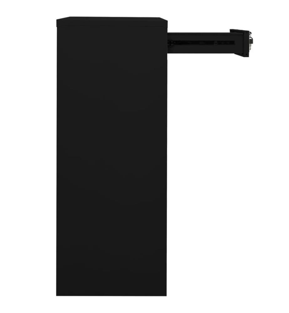 Armoire de bureau Noir 90x40x102 cm Acier