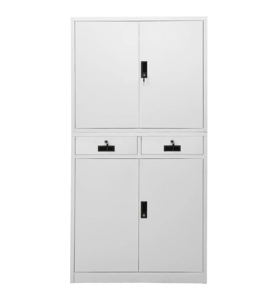 Büroschrank Hellgrau 90x40x180 cm Stahl
