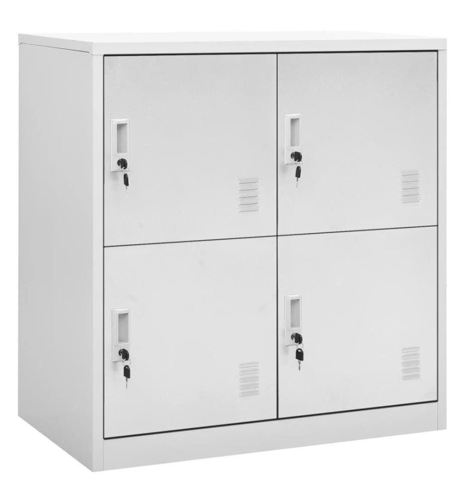 Schliessfachschrank Hellgrau 90x45x92,5 cm Stahl