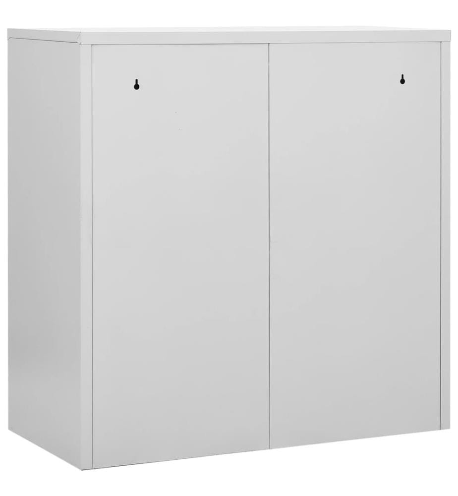 Schliessfachschrank Hellgrau und Blau 90x45x92,5 cm Stahl