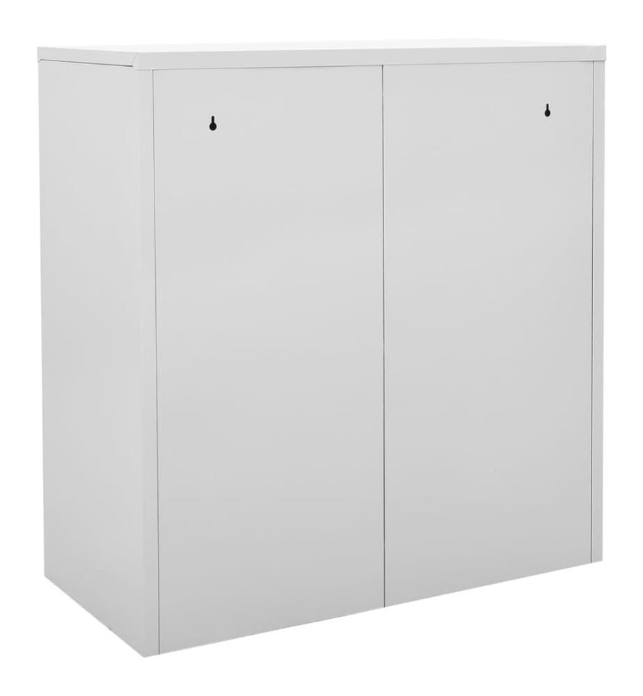 Schliessfachschrank Hellgrau und Grün 90x45x92,5 cm Stahl