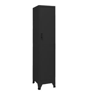 Schliessfachschrank Schwarz 38x45x180 cm Stahl