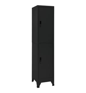 Schliessfachschrank Schwarz 38x45x180 cm Stahl