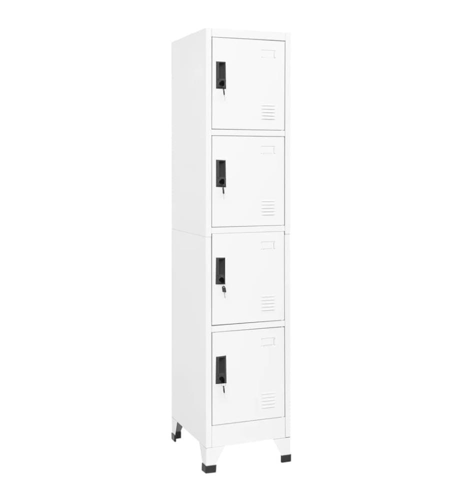 Schliessfachschrank Weiss 38x45x180 cm Stahl