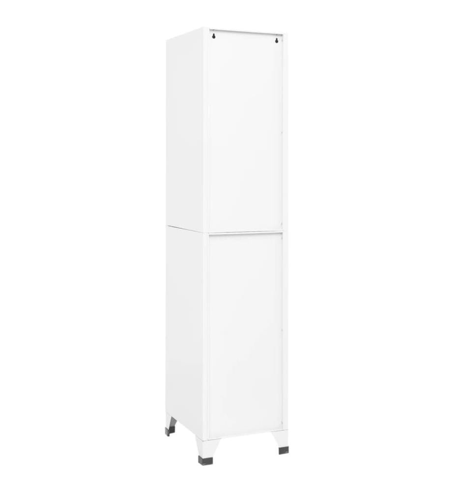 Schliessfachschrank Weiss 38x45x180 cm Stahl