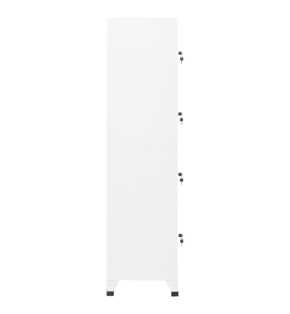 Schliessfachschrank Weiss 38x45x180 cm Stahl