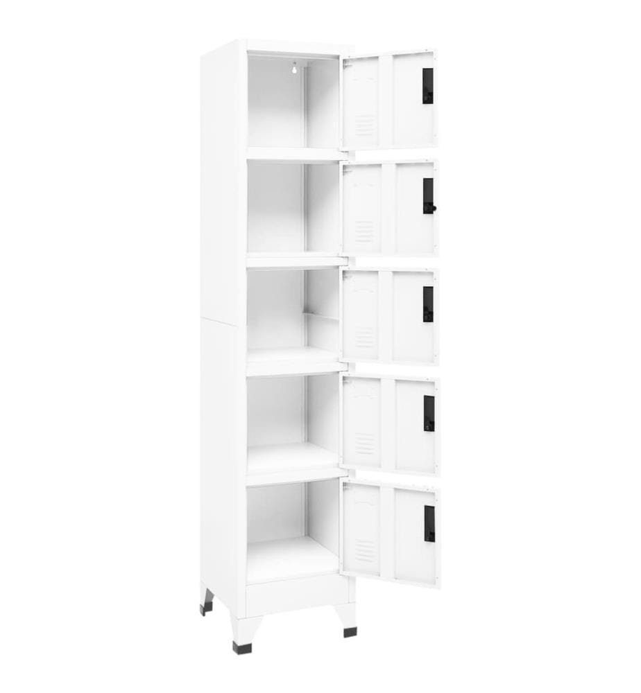 Schliessfachschrank Weiss 38x40x180 cm Stahl