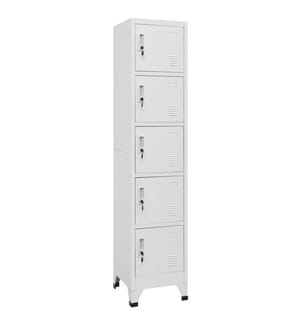 Schliessfachschrank Hellgrau 38x40x180 cm Stahl