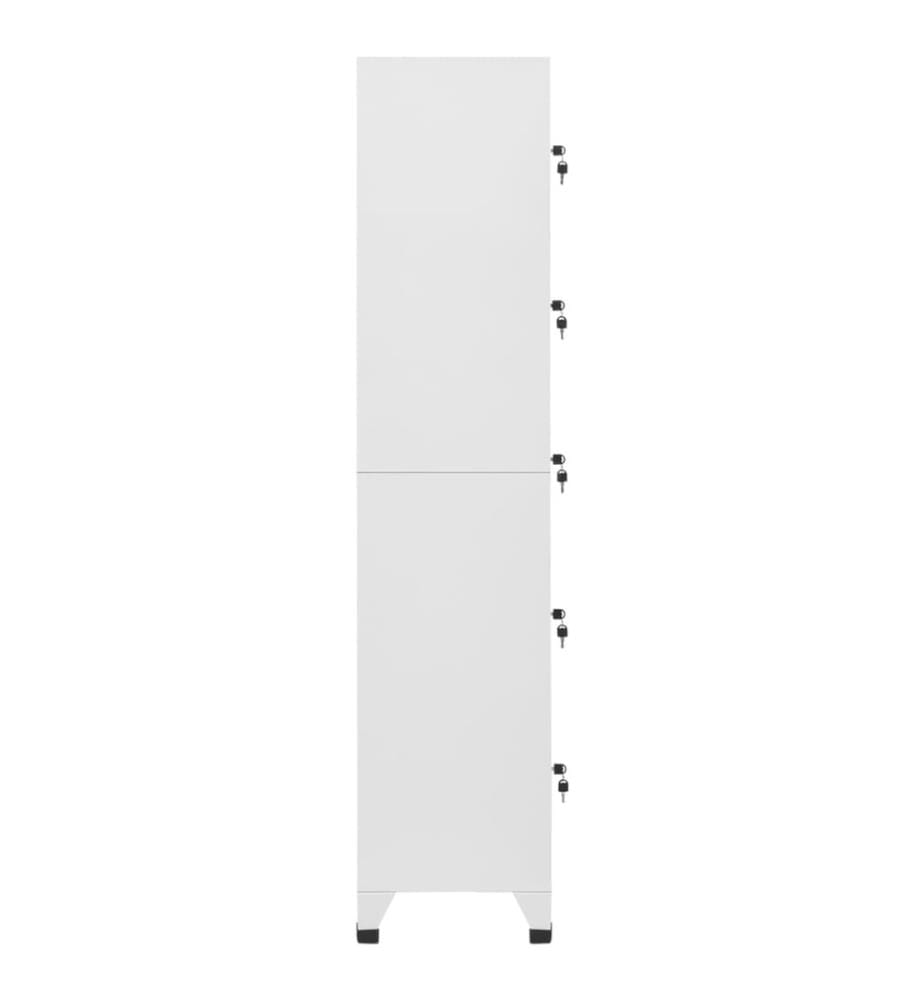 Schliessfachschrank Hellgrau 38x40x180 cm Stahl