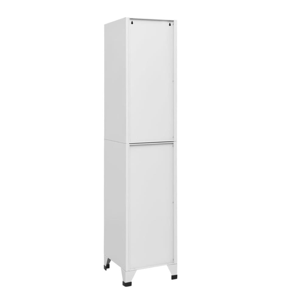 Schliessfachschrank Hellgrau 38x40x180 cm Stahl