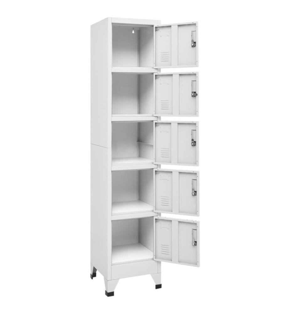 Schliessfachschrank Hellgrau 38x40x180 cm Stahl