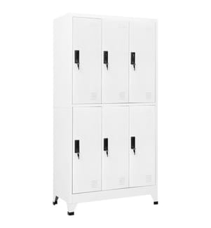 Schliessfachschrank Weiss 90x45x180 cm Stahl