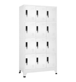 Schliessfachschrank Weiss 90x45x180 cm Stahl